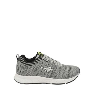 Grey/black 'Zenith' ladies lace up trainers